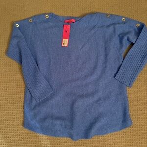 Lilly Pulitzer Anna Sweater - Heather Abaco Blue - medium